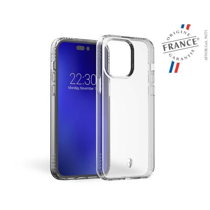 Coque Renforcée Apple iPhone 14 Pro Max PULSE Made in France Garantie à vie Transparente Force Case