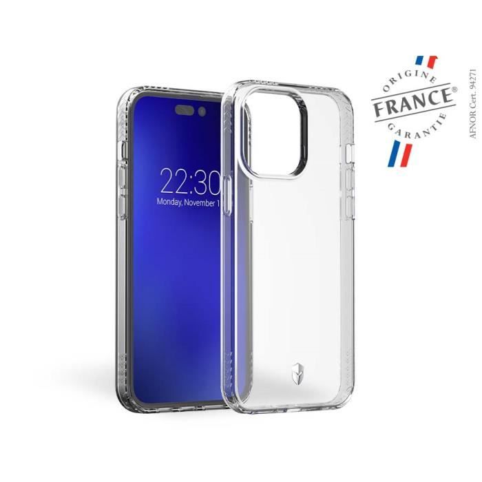 Coque Renforcée Apple iPhone 14 Pro Max PULSE Made in France Garantie à vie Transparente Force Case