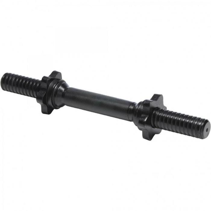 1 barre courte de 35 cm avec bagues de serrage - couleur noire - ⌀ 30 mm