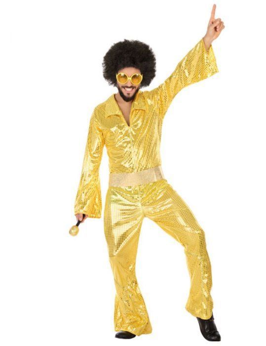 ATOSA Déguisement Disco 1980 - Homme - Jaune Doré