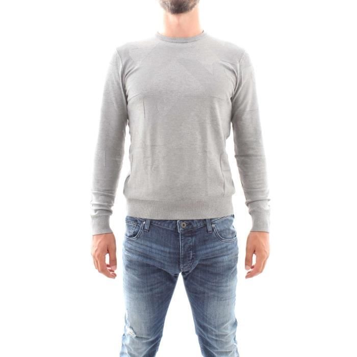 Armani Jeans 6Y6MF5 6M0IZ tricots Col ras du cou Homme Gris
