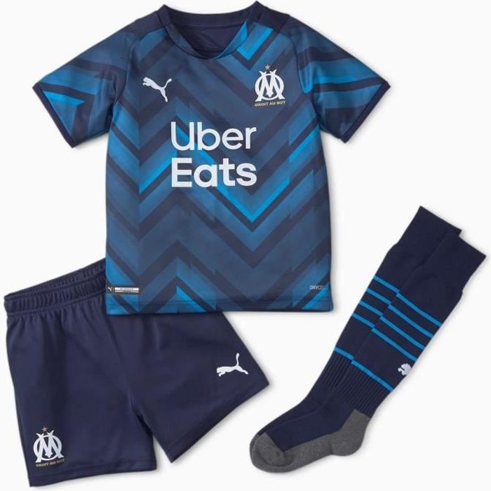 Mini kit Extérieur Olympique de Marseille 2021/22 - bleu/bleu rayé - 104
