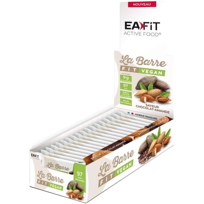 EAFIT - La barre FIT VEGAN Chocolat/Amande - Présentoir 32 barres