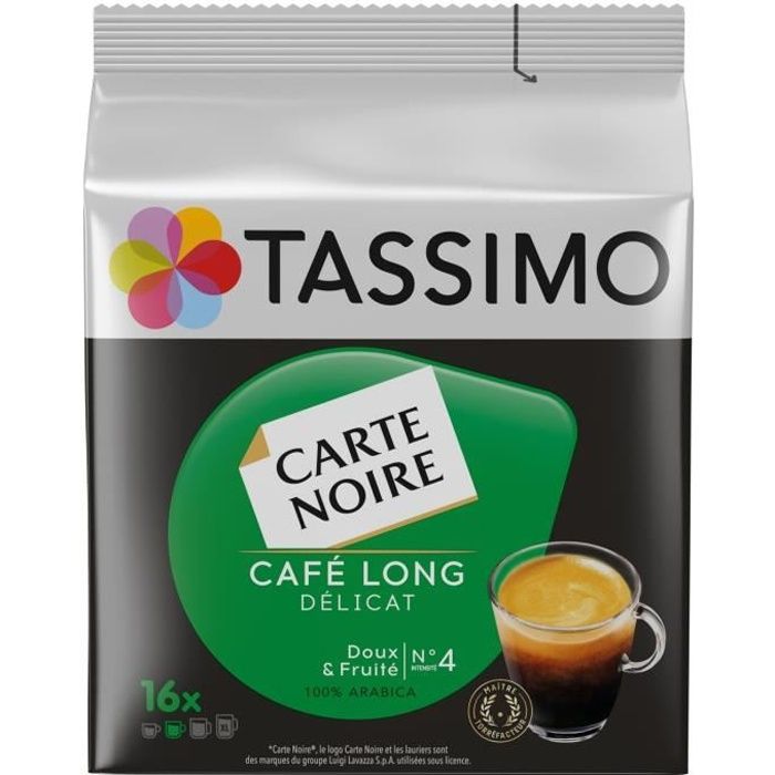 TASSIMO carte noire n°4 long delicat Café dosettes - 16 dosettes