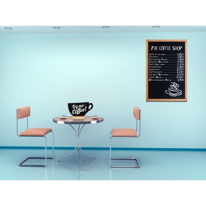 Ardoise murale rectangulaire 60 x 80 cm, Teck
