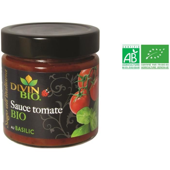 Sauce au basilic bio 190 g