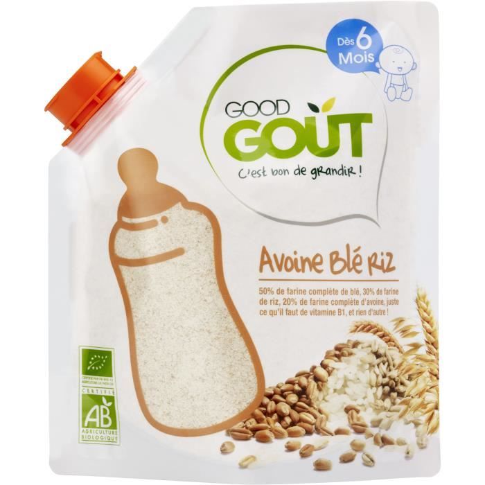 Good Goût Céréales en Poudre Avoine Blé Riz +6m Bio 200g