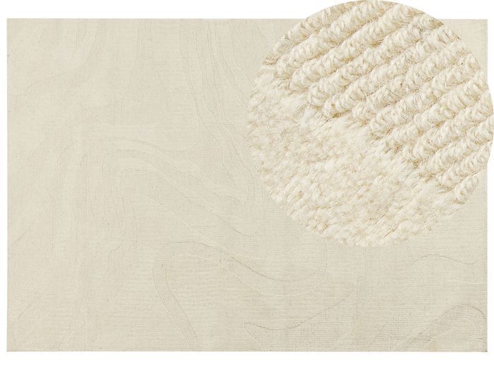 Tapis en laine beige 160 x 230 cm SASNAK