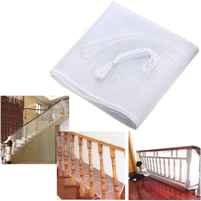 Comparer les prix de 2 Mètre Filet de Protection pour Bébé et Enfant, Filet de Sécurité pour Balcon et Escalier, Solide et robuste, 77cm(hauteur)