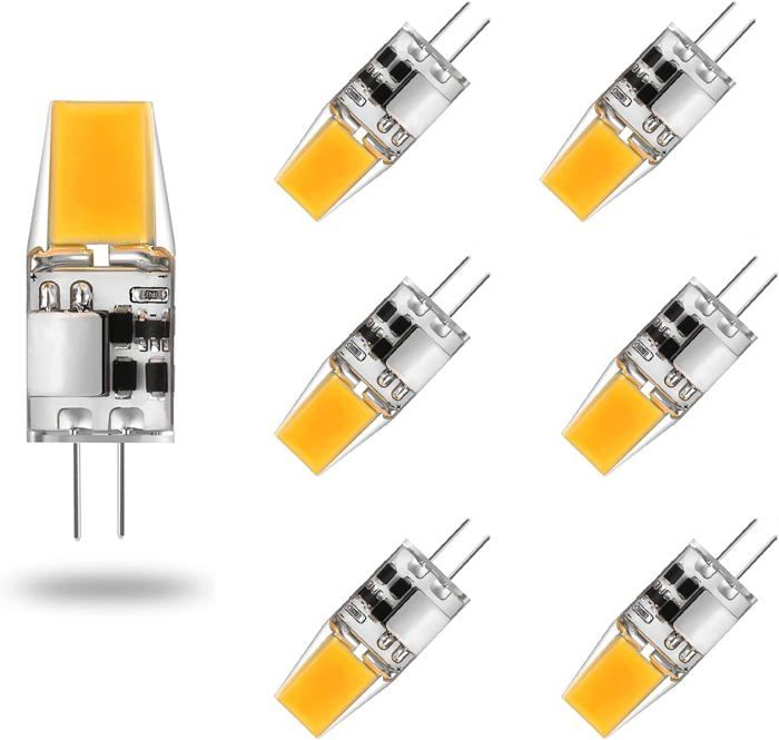 Ampoule G4 LED AC/DC 12V 5W Lampes LED G4 Blanc Chaud 3000K Lot de 6 Warm White 3000k 5W