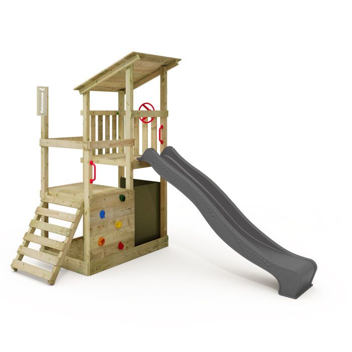 Columpio Tobogan Plegable De Madera Wickey Parque Infantil De