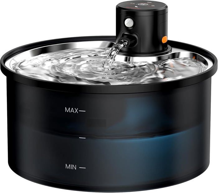 Meilleurs prix pour Fontaine A Eau Chat Sans Fil:Fontaine À Eau Pour Chat Avec Detecteur De Mouvement-3,2L Distributeur Eau Chat Batterie 4000Mah