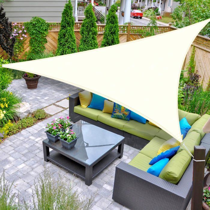 Terrasse Jardin Balcon Relaxdays Voile D'ombrage Rectangle 3x4m - Protection Solaire UV 30 Pour Terrasse Et Jardin Toile D'ombrage Imperméable