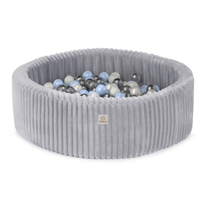 Piscine à Balles pour Bébé Enfants MISIOO Ronde Velours Côtelé Épais Rose 90x30 cm 200 Balles: Rose/Doré/Blanc Perle - Jeux - Jouets