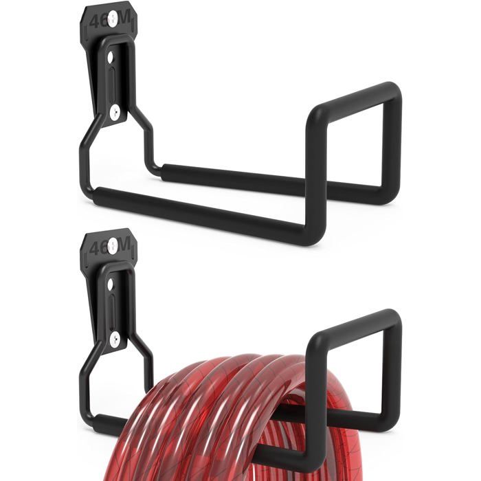 Supports Muraux Pour Enrouleur Tuyau D'Arrosage - Crochets Solides Galvanisés, Fixation Garage Jardin Extérieur