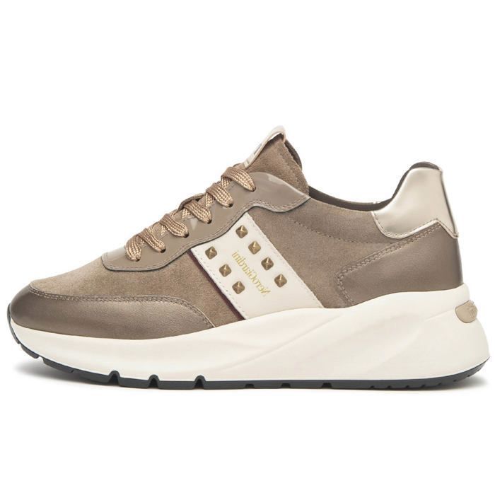 NEROGIARDINI Sneakers Nerogiardini Bagoya Arold Velvet Milk 1039 Vernice Smog