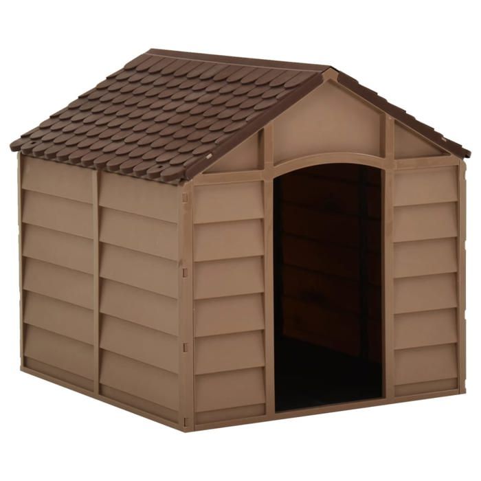 Automne/hiverNiche pour chiens Marron 71x715x68cm PP - HAuteur:68cm - Grande Taille &FR_953590