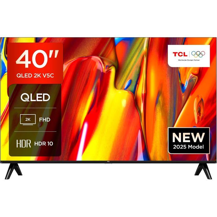TCL QLED 40V5C 40 Full HD Smart TV Android HDR Design mince Google Cast Home 2 HDMI