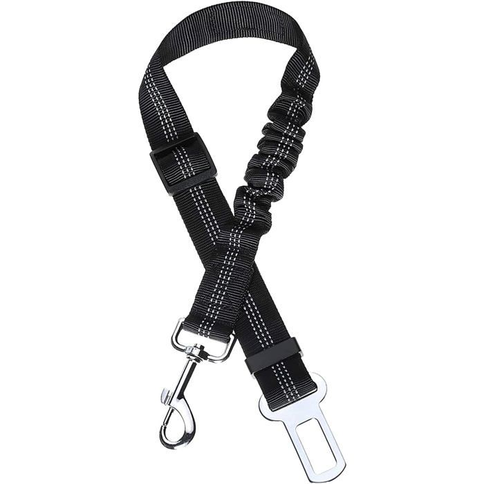 Ceinture de sécurité pour chien - DOK - Système dabsorption des chocs - Mousqueton solide - Réglable 55-75 cm