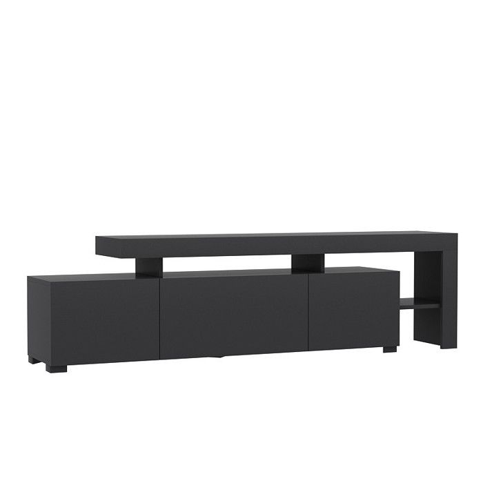 Meuble TV en bois Beliz - 192 x 37 x 53 cm - Anthracite Meuble TV en bois Beliz - 192 x 37 x 53 cm - Anthracite
