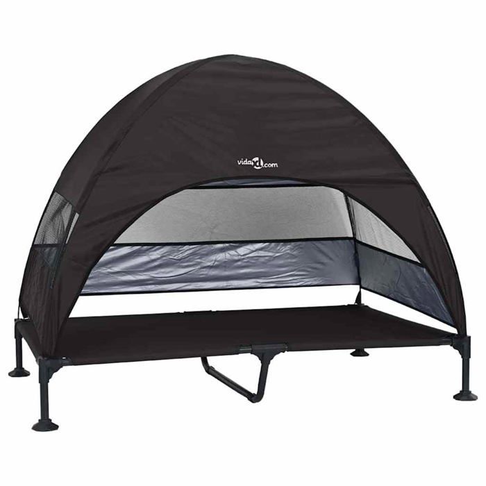 Lit Surélevé Pour Chien VidaXL 127 x 81 x 108 cm – Acier, Toit Amovible - vue 5