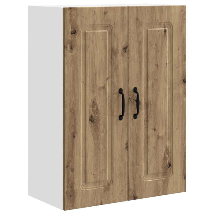 Armoire murale de cuisine - vidaXL - Chêne artisanal - Bois dingénierie - 60x31x80 cm - 3 étagères - 2 portes