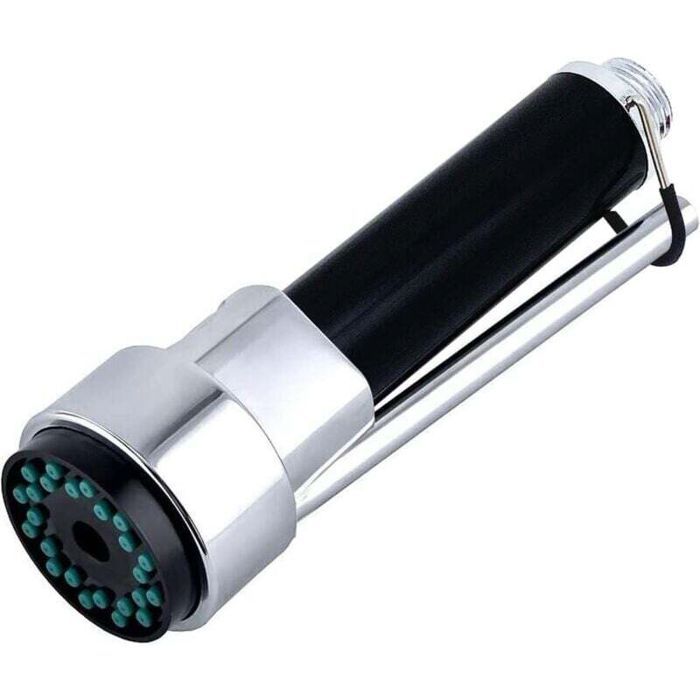 Douchette rétractable pour robinet de cuisine - PZCC - Laiton massif - Chromé - Sans plomb - Connexion G1/2