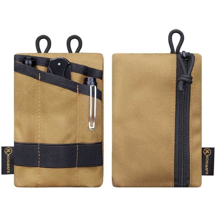 Organiseur De Sac à Outils 14.5cmx9.5cm Sac TactiqueCeinture Porte OutilsPochette à Outils Essentiels pour Petite Lampe De Poche