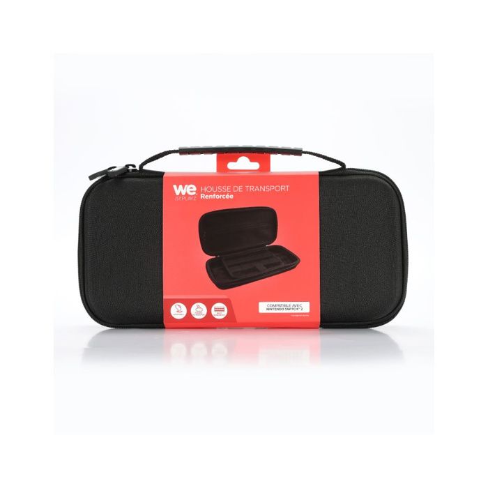 WE Etui de transport Nintendo Switch 2 - Coque rigide - Intérieur velours - Compartiments de rangement intérieurs Noir - vue 2