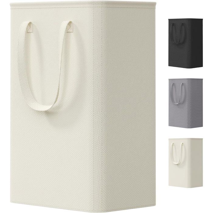 Panier Linge Extra Plat Panier À Linge Sale Laundry Basket Bac Corbeille Linge Pliable Avec Poignées Allongées Pour Chambre