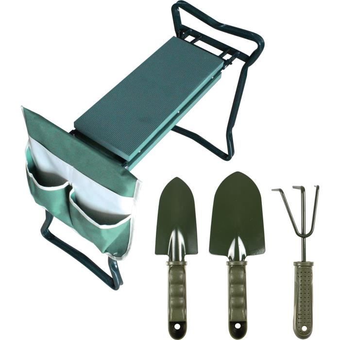 Tabouret de jardin avec outils - AIDAPT - design intelligent - pliable - rembourré