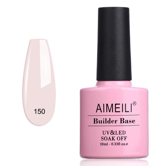 AIMEILI Builder Gel 5 en 1,Construction Pour Pointes Ongles Faux Ongles Extension, Base Coat et Réparation de Manucure 10ml Nude-150