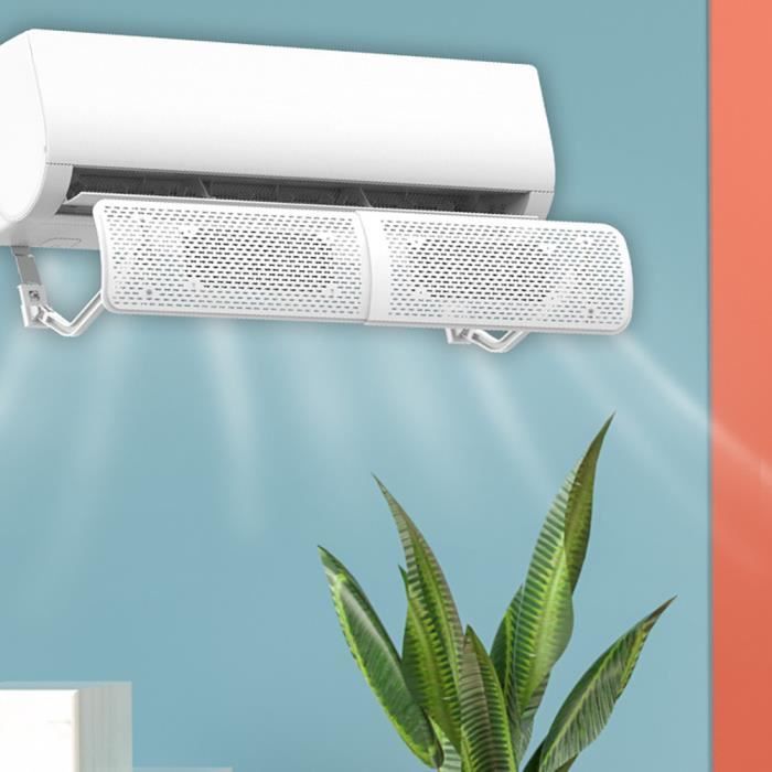Déflecteur D'air Pour Climatiseur Mural/plafond - 60x60 Cm, Avec Chaîne Réglable - Évite Le Soufflage Direct, Répartit L'air