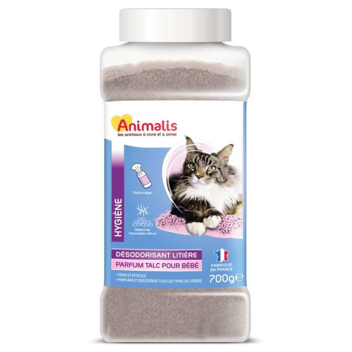Animalis Desodorisant Pour Litiere Parfum Talc Bebe Pour Chat 700g Cdiscount Animalerie