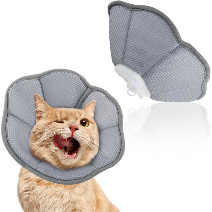 Comparer les prix de Collerette pour Chat - AQSACOKIYA - Collier de Récupération Réglable - Anti-Léchage - Respirant - Confortable