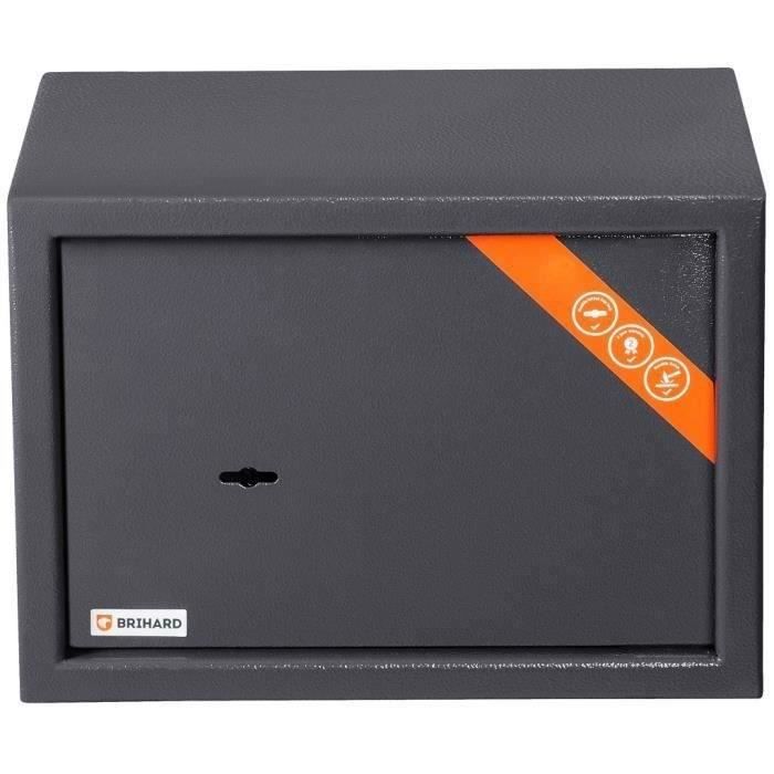 Brihard Coffre-Fort de Sol à clé - Coffre-Fort intégré de Sol avec Serrure 39x21x13cm - Coffre avec Serrure à clé - Stockage sécurisé Domestique maiso
