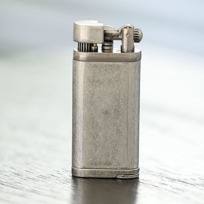 Briquet Pipe Rechargeable Butane - Flamme Inclinée - Grattoir 3 En 1 Intégré - Sans Gaz