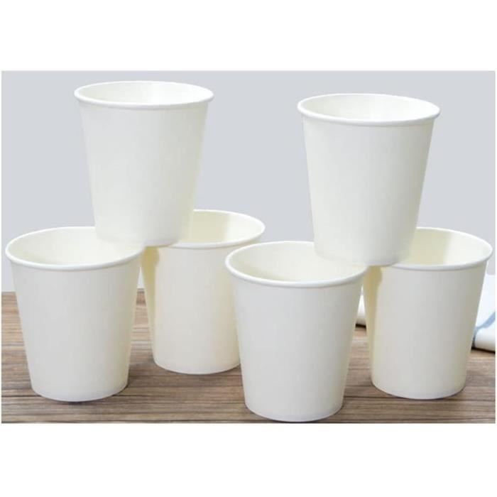 50 gobelets café carton recyclable 120 ml -180 ml -240 ml -360 ml -  Emballage écologique