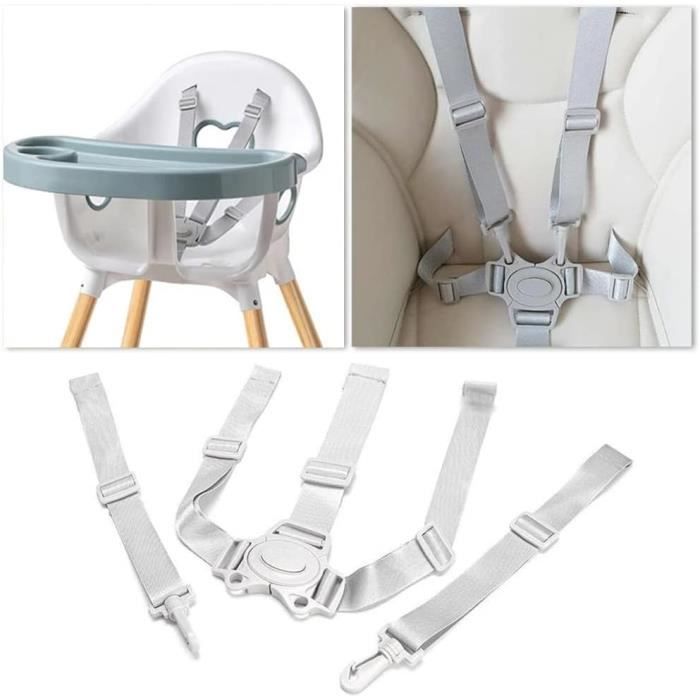 Ceinture de Sécurité Bébé - avec 5 points, Harnais Chaise Haute Universelle  Sangle Chaise Enfant Réglable, pour Chaise Haute Bébé - Cdiscount Bricolage