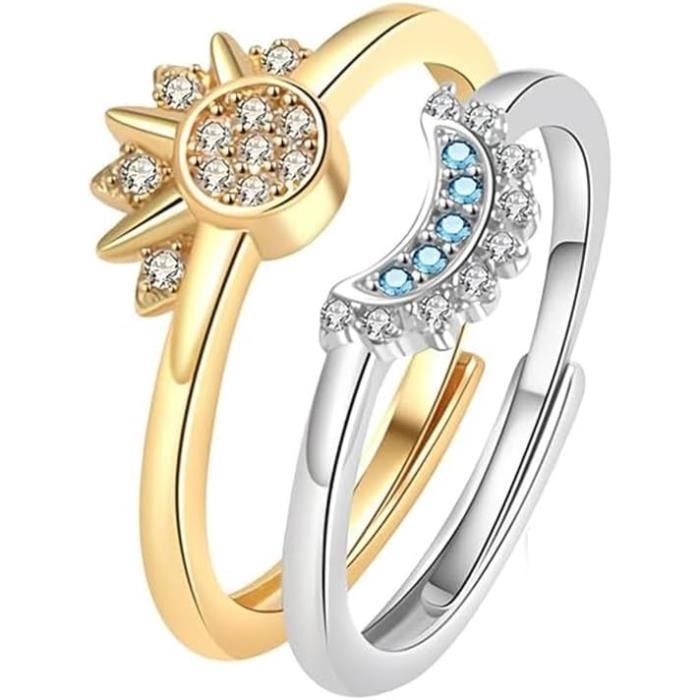Bague lune soleil outlet