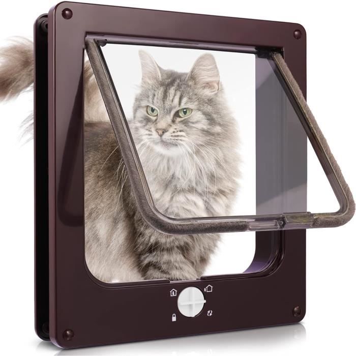 Chatière Pour Chat Avec Magnétique À 4 Voies, Pour Bois, Verre, Pvc, Pour Chats Et Petits Chiens