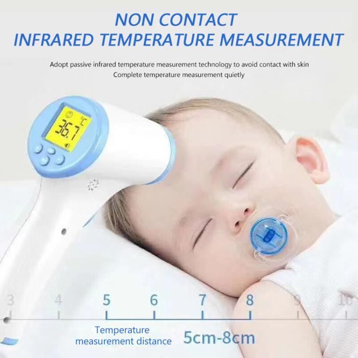 Toilette De Bebe Isshop Thermometre Infrarouge Numerique Profession Sans Contact Avertissement De Fievre A Ecran Lcd Nourriture Adultes Outil De Temperature Frontale Avec Porte Bandana Pour Enfants Bebe Et Puericulture Groupisd Com