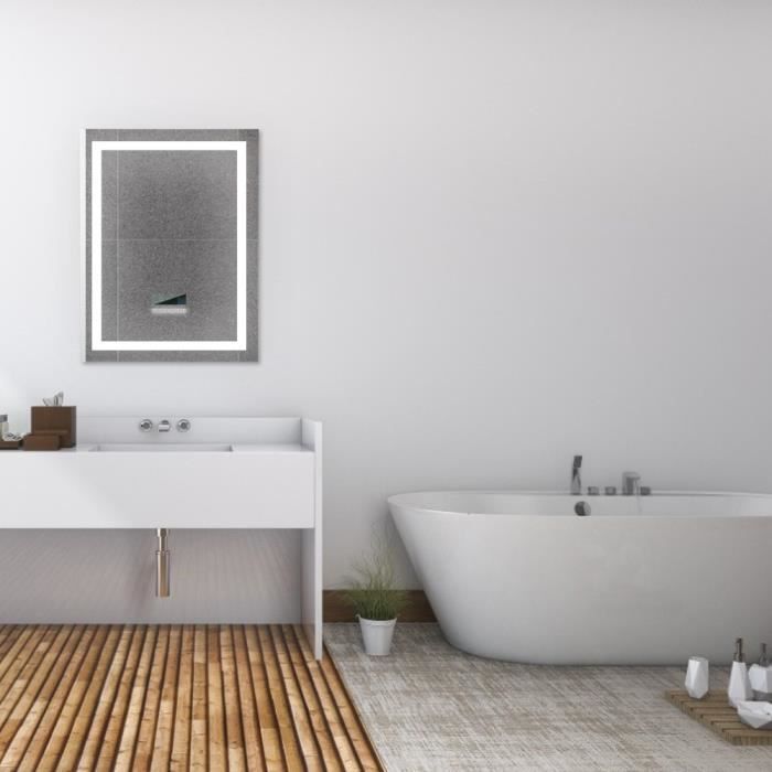 Bonachat Miroir De Salle De Bain Avec Bluetooth Anti Buee 60 80cm Achat Vente Miroir Salle De Bain Cdiscount