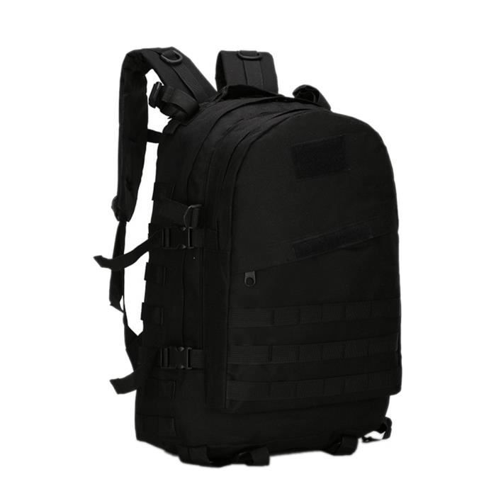 Sac à Dos Militaire Tactique – Molle – Oxford Noir – Randonnée Camping – Neuf
