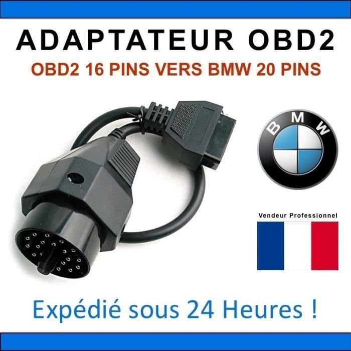 Adaptateur OBD2 vers BMW 20 PINS - Diagnostique Auto - E30 E34 E6