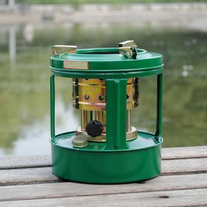 Réchauparaffine Beccon 1 Mèche, émail Vert, Camping Vintage, Hollande