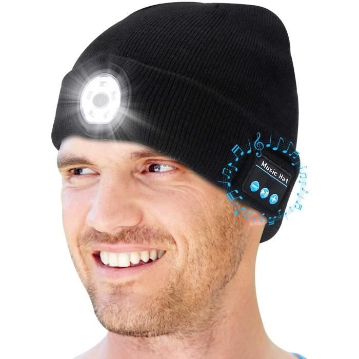 Chapeau Bluetooth Hiver 3 En 1 - Bonnet, écharpe, Gants Unisexe - Bluetooth 5.0, Batterie 120mAh - Pour Sports D'hiver, Cadeau