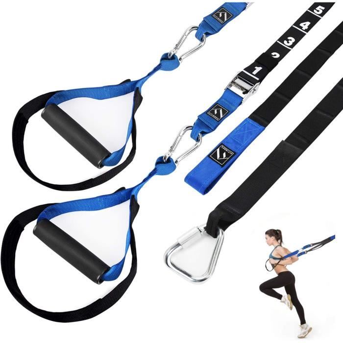 Sangles de Suspension Cross Training Kit Strap Training Domicile Bande Reisistance Fitness Musculation Poids de Corps a 108 Cdiscount Sport