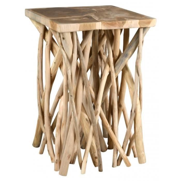 Table Basse D Appoint Carree Pieds En Branche Bois Achat Vente Table Basse Table Basse D Appoint Cdiscount