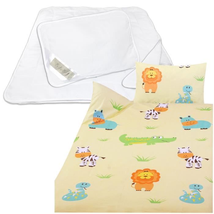 Parure De Lit Enfant Herding Petit Lapin - Housse De Couette 100x135 Cm + Taie D'oreiller 40x60 Cm En Coton Renforcé, Blanc Réversible